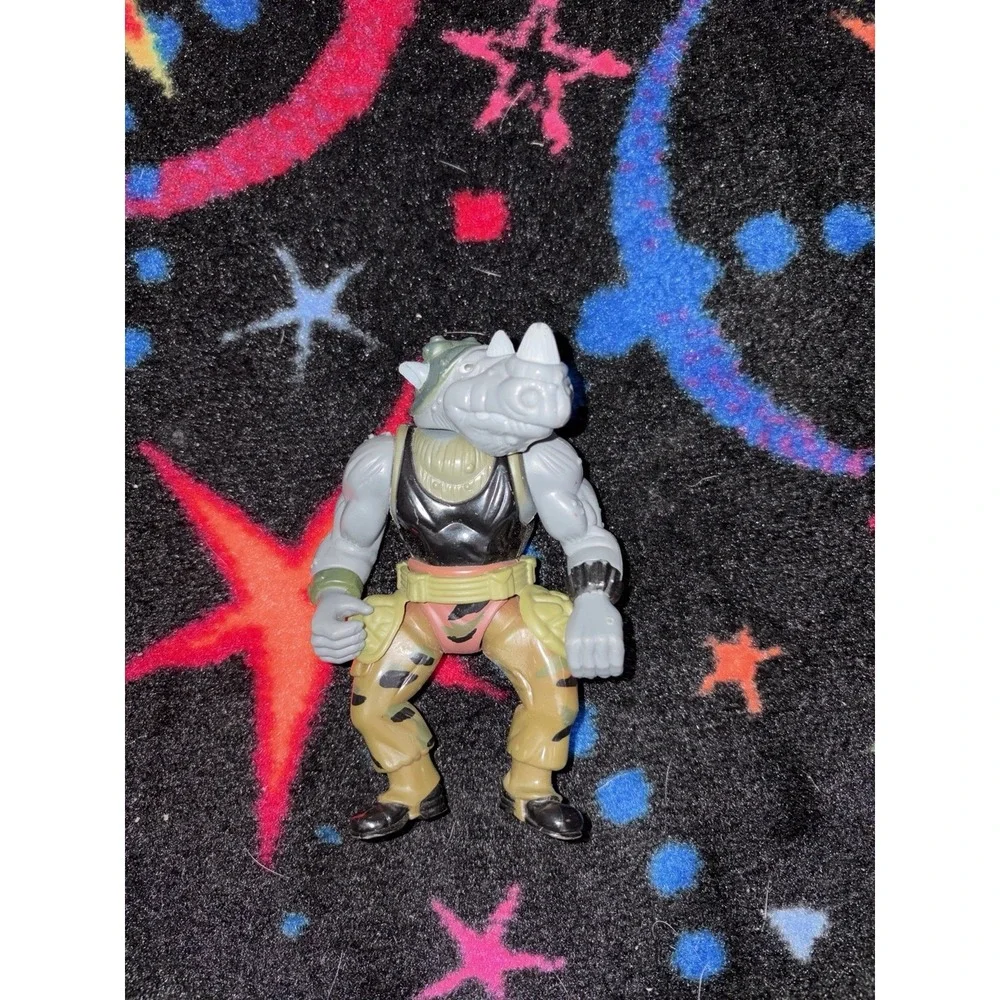 Playmates Teenage Mutant Ninja Turtles Bebop Rocksteady Hard Head Figures 1988